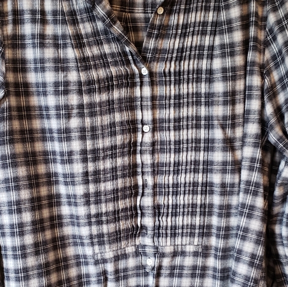 J. Crew black plaid flannel tunic - Picture 4 of 4
